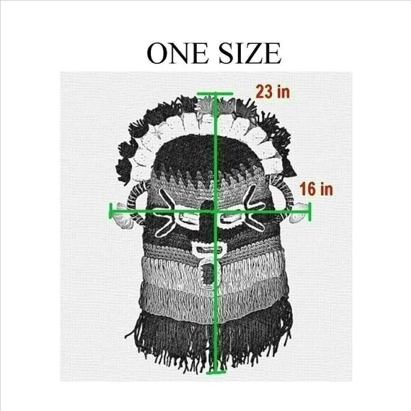 ⭐OZ Handmade Exotic Adult Mask Aya Diablo Huma Incas Ecuador Inti Raymi festival - Picture 3 of 4